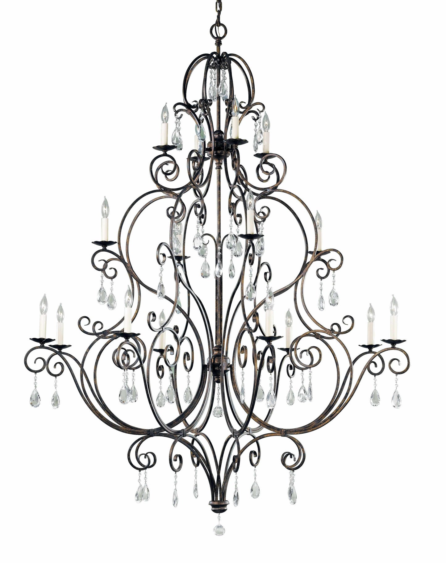 Chateau 16 Light 54" Wide Crystal Candle Style Chandelier