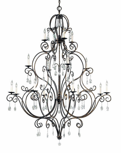 Chateau 16 Light 54" Wide Crystal Candle Style Chandelier