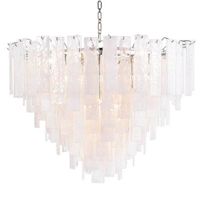 Glacier 31" Wide Nickel Glass Cascade 16-Light Chandelier