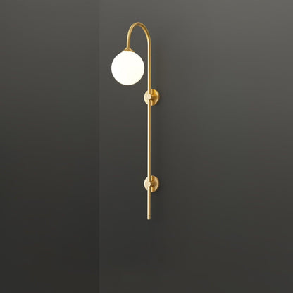 Globe Brass Vertical Wall Sconce
