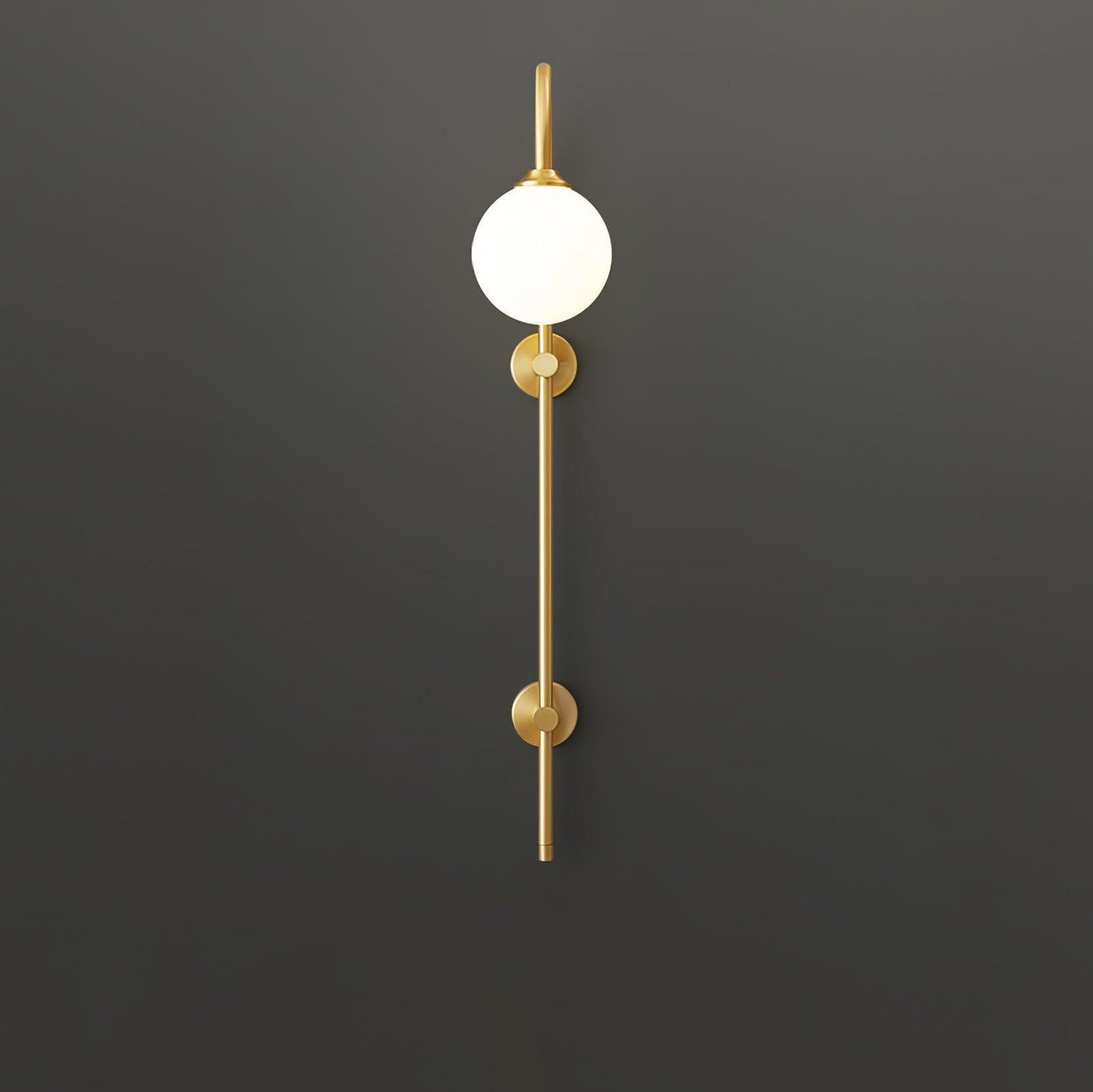 Globe Brass Vertical Wall Sconce