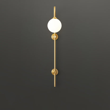 Globe Brass Vertical Wall Sconce