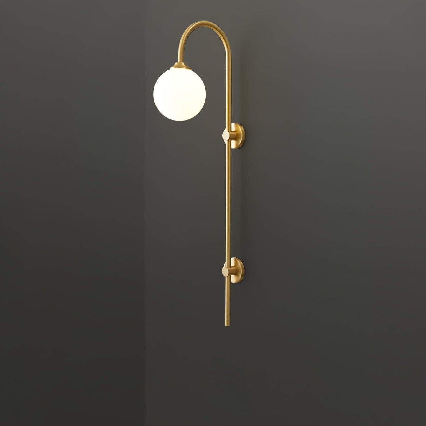 Globe Brass Vertical Wall Sconce