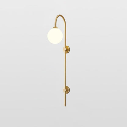 Globe Brass Vertical Wall Sconce