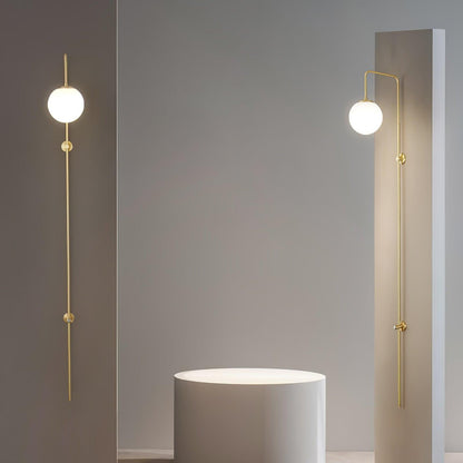 Globe Brass Vertical Wall Sconce