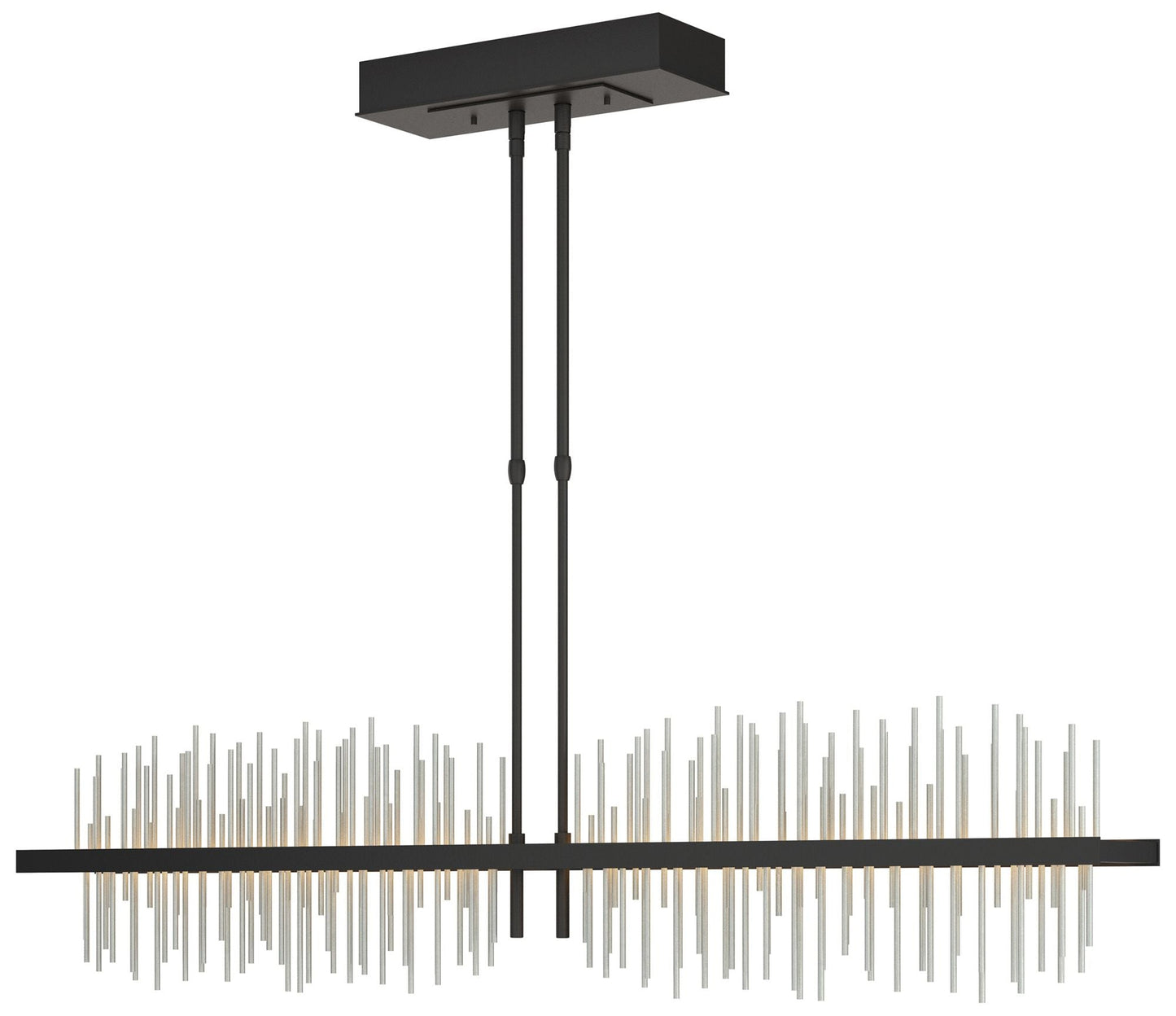 Gossamer 51.9" Black & Vintage Platinum Short LED Pendant