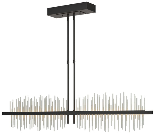 Gossamer 51.9" Black & Vintage Platinum Short LED Pendant