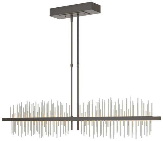 Gossamer 51.9" Dark Smoke & Vintage Platinum Short LED Pendant