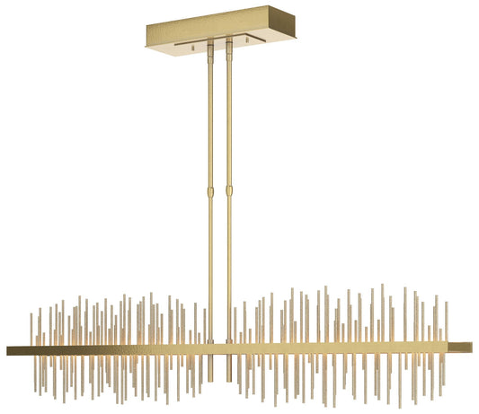 Gossamer 51.9" Modern Brass & Soft Gold Long LED Pendant