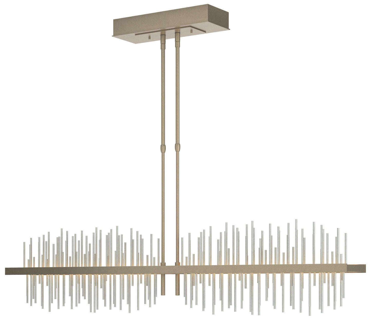 Gossamer 51.9" Soft Gold & Vintage Platinum Long LED Pendant