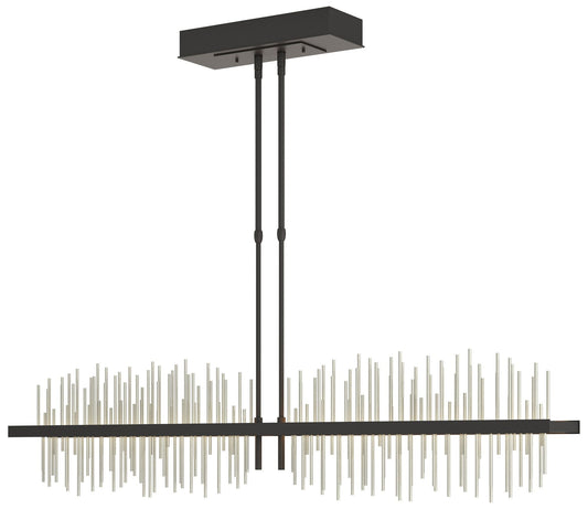 Gossamer 51.9" Wide Large Black And Sterlings LED Pendant