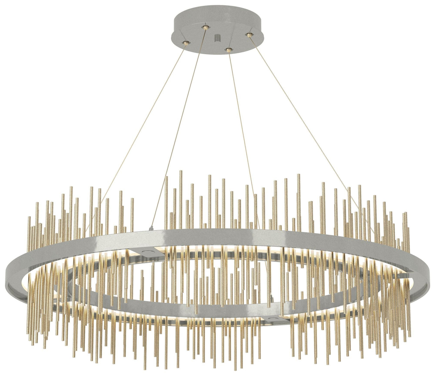 Gossamer Circular LED Pendant - Sterling - Gold