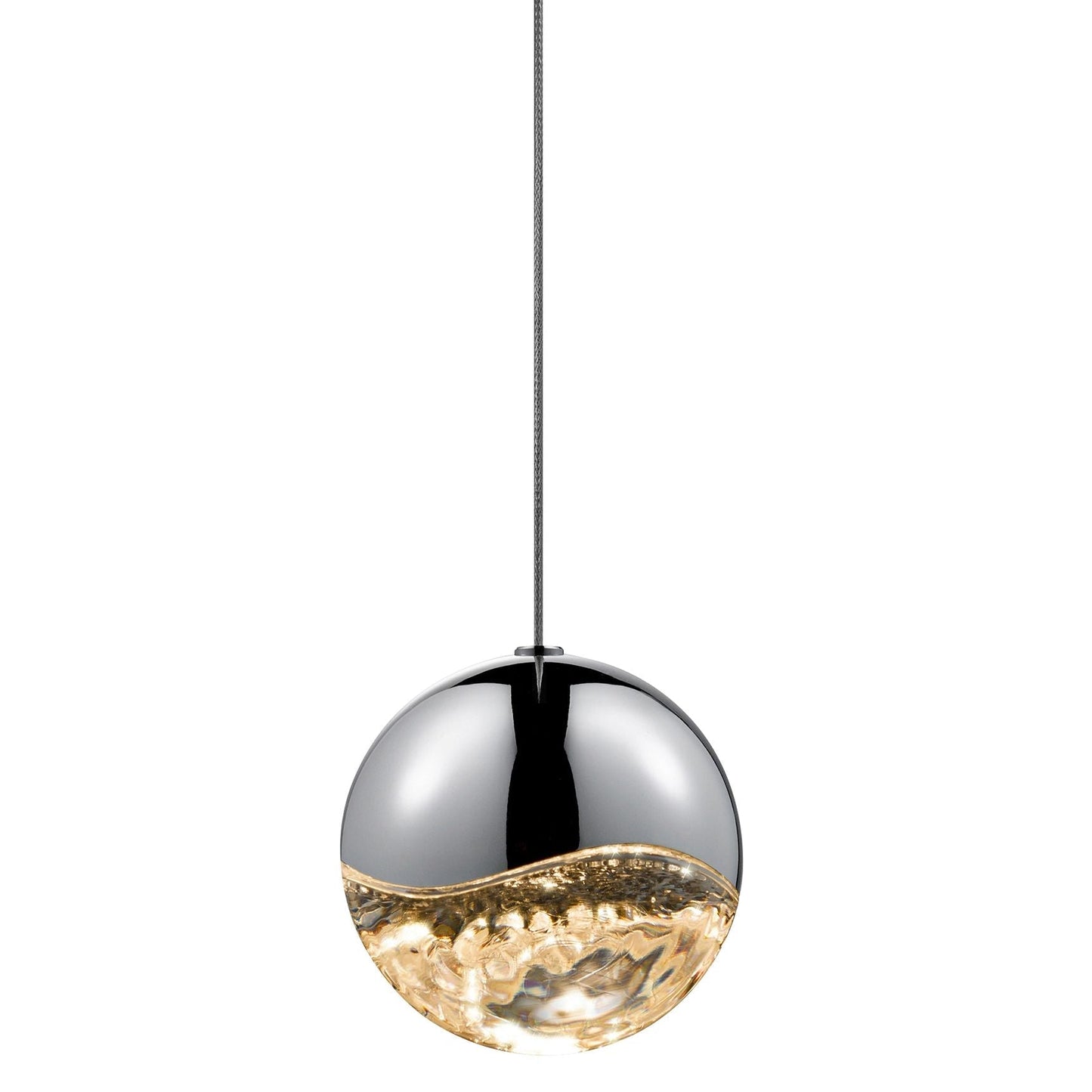 Grapes 37.75" Wide 3.Light Polished Chrome Large LED Pendant