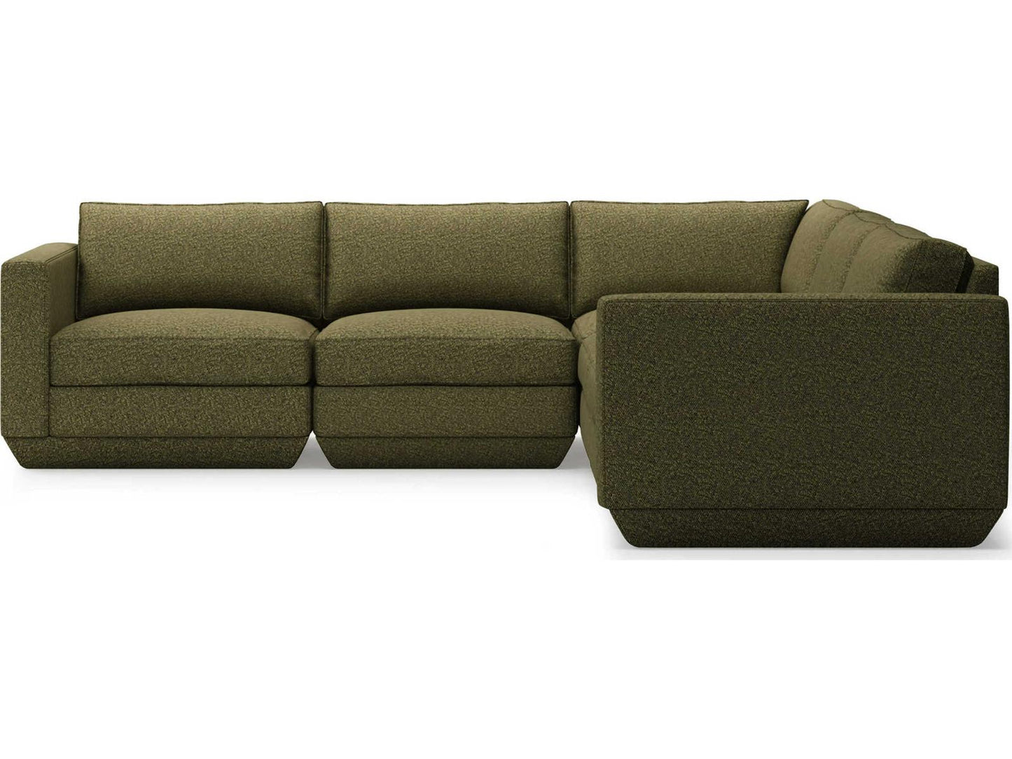 Podium 5-Seat Copenhagen Terra Green Modular Sectional Sofa