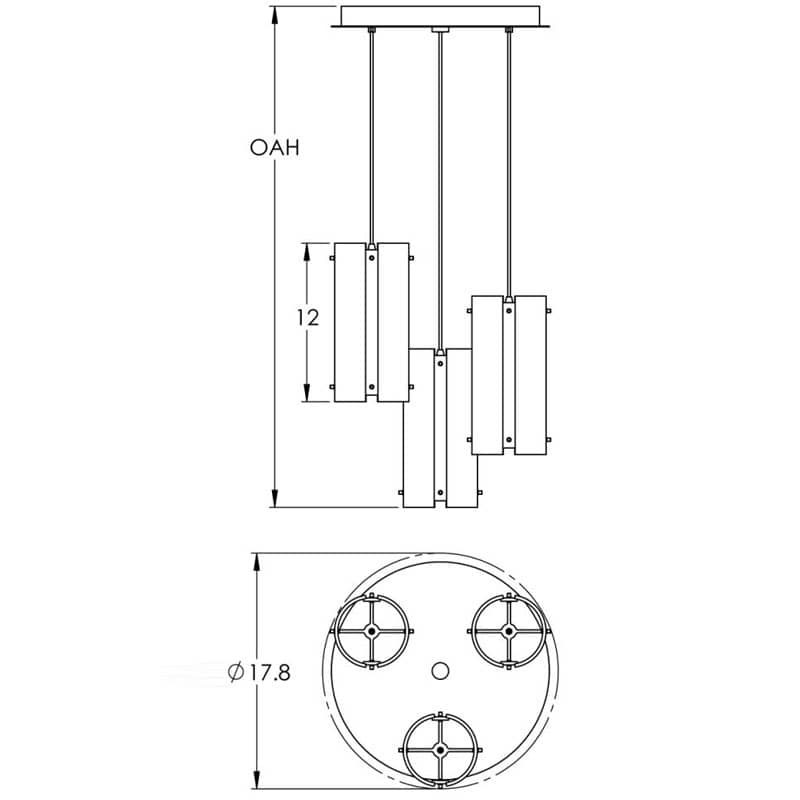 Uptown Mesh 3 Light 18" Wide Full Sized Multi Light Pendant - Medium (E26) with Frosted Glass Inner and Finished to Match Metal Outer Shades