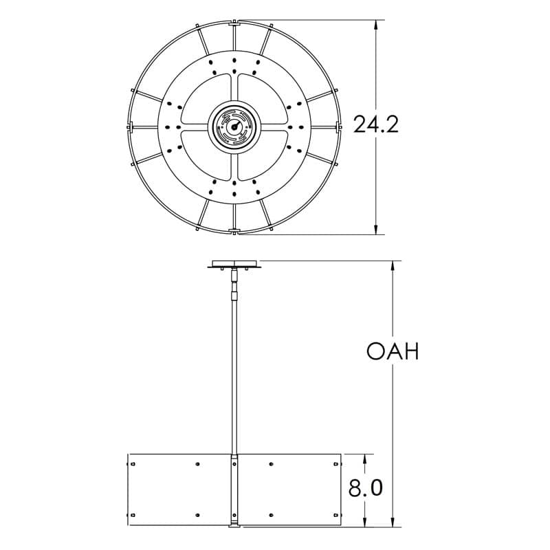 Uptown Mesh Single Light 24" Wide Drum Chandelier - Medium (E26) with Finished to Match Metal Shade