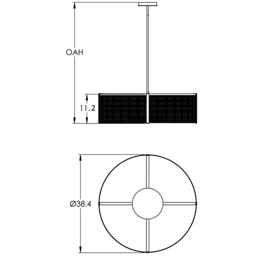 Downtown Mesh 4 Light 38" Wide LED Drum Chandelier - with Frosted Glass Inner Shades and Finished to Match Outer Metal Shade