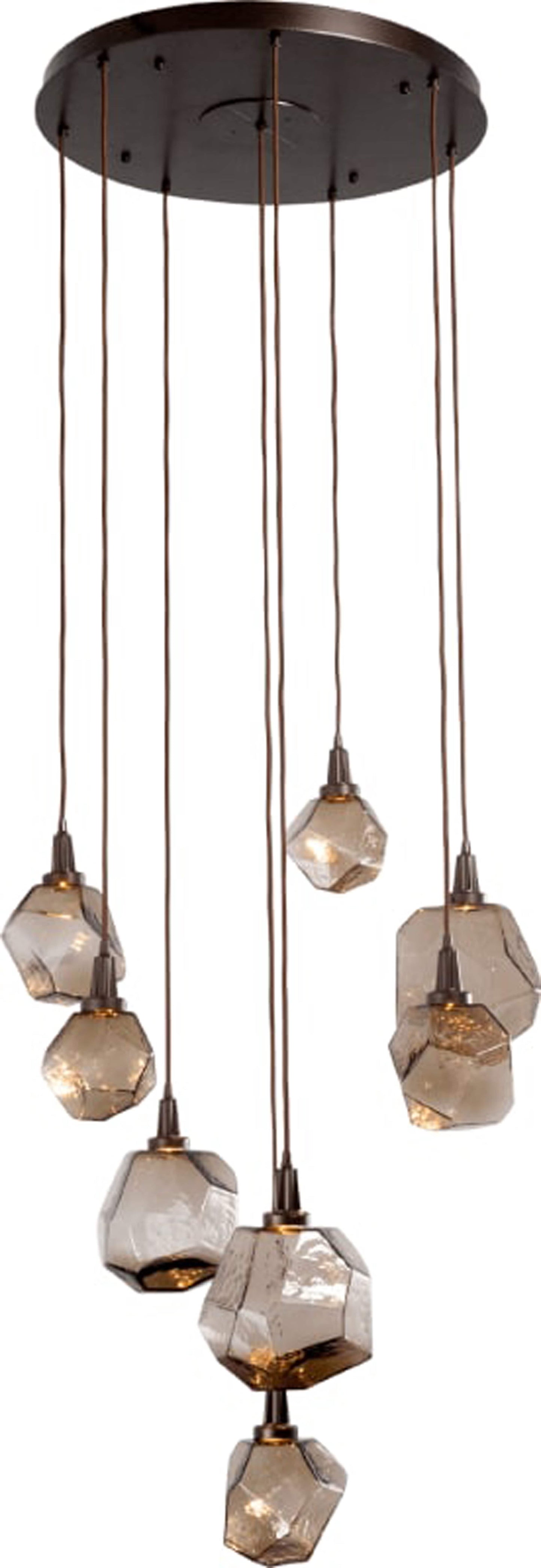 Gem 28" Wide 8 Light Hand Blown Glass LED Pendant