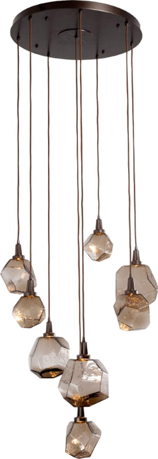 Gem 28" Wide 8 Light Hand Blown Glass LED Pendant