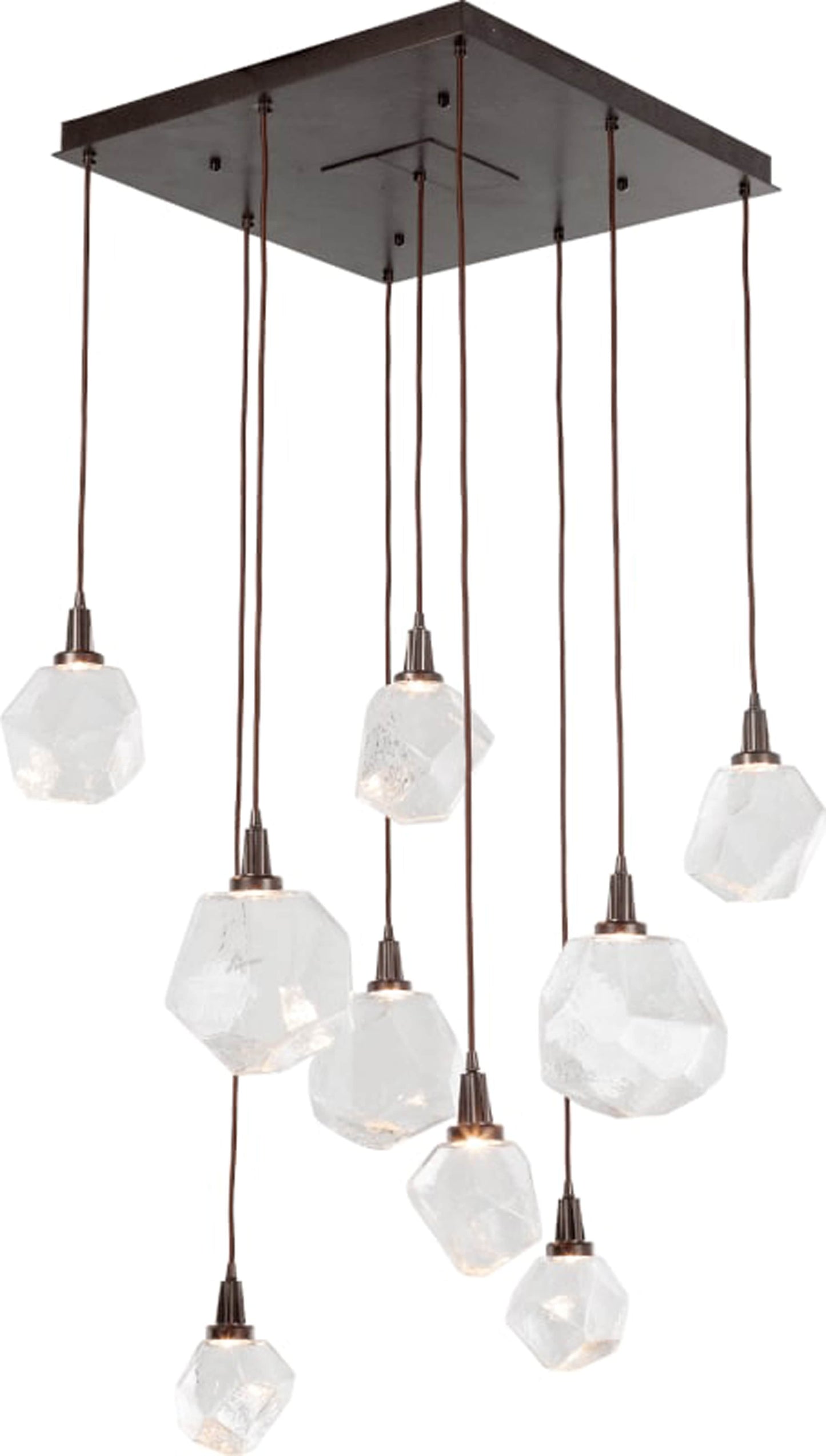 Gem 30" Wide 9 Light Hand Blown Glass LED Pendant