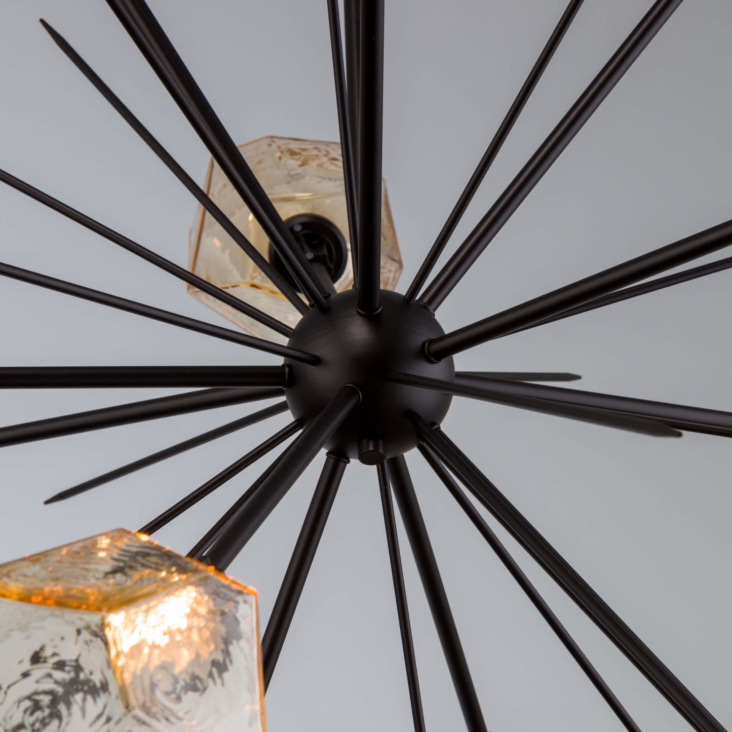 Gem 48" Wide 12 Light Hand Blown Glass LED Starburst Chandelier