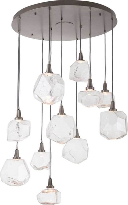 Gem 35" Wide 11 Light Hand Blown Glass LED Pendant