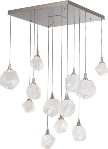 Gem 36" Wide 12 Light Hand Blown Glass LED Pendant