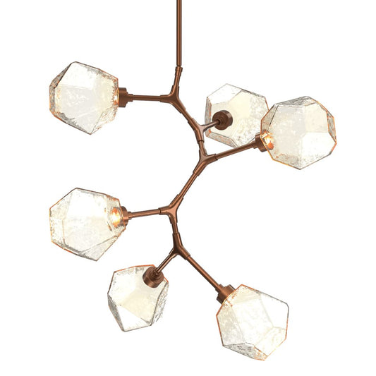 Gem 30" Wide 6 Light LED Abstract Chandelier