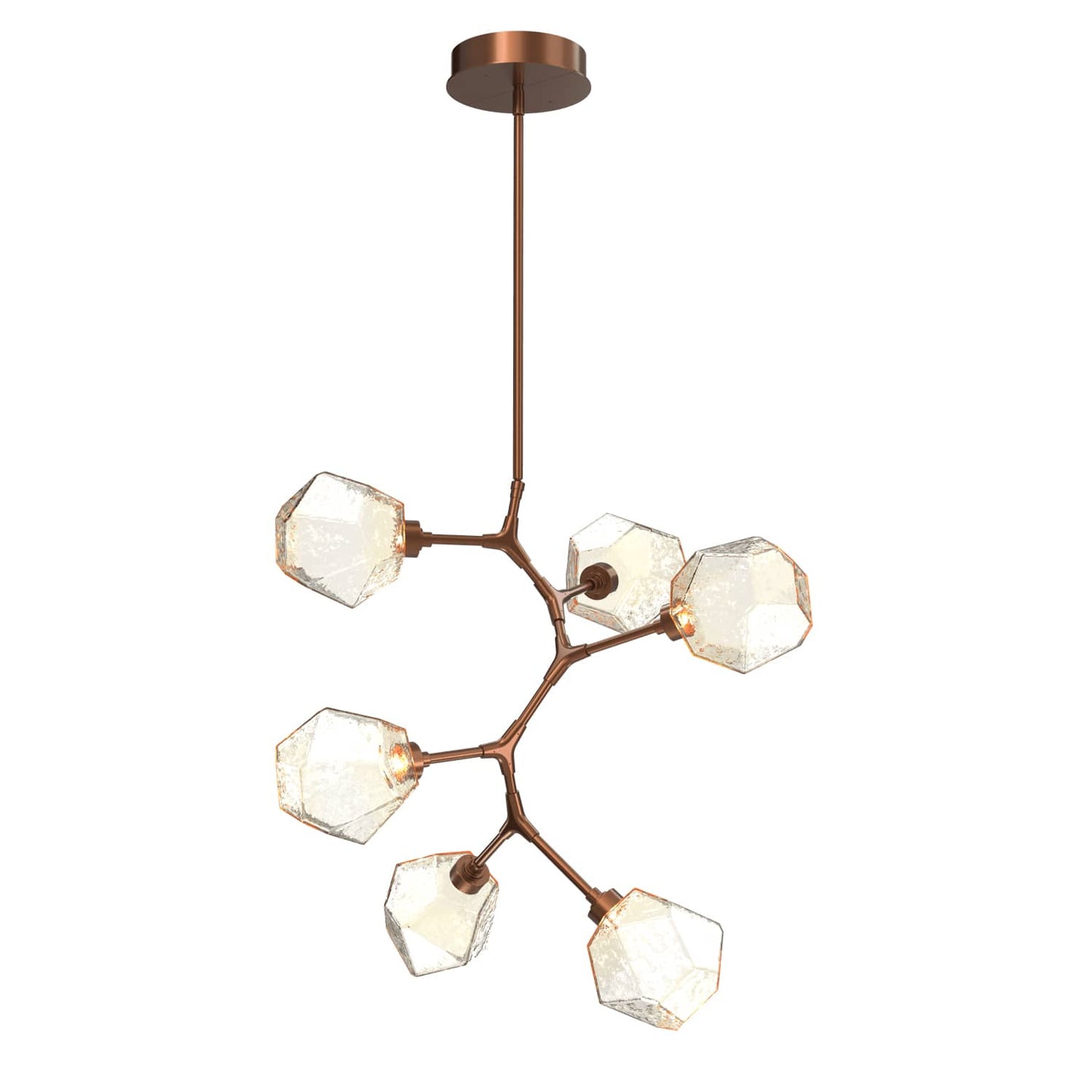 Gem 30" Wide 6 Light LED Abstract Chandelier