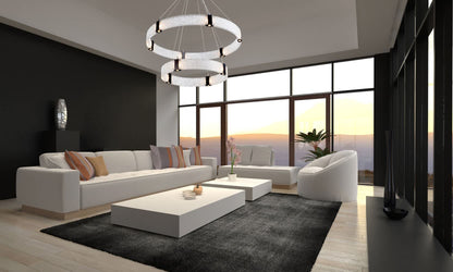 Parallel 60" Wide LED Ring Chandelier