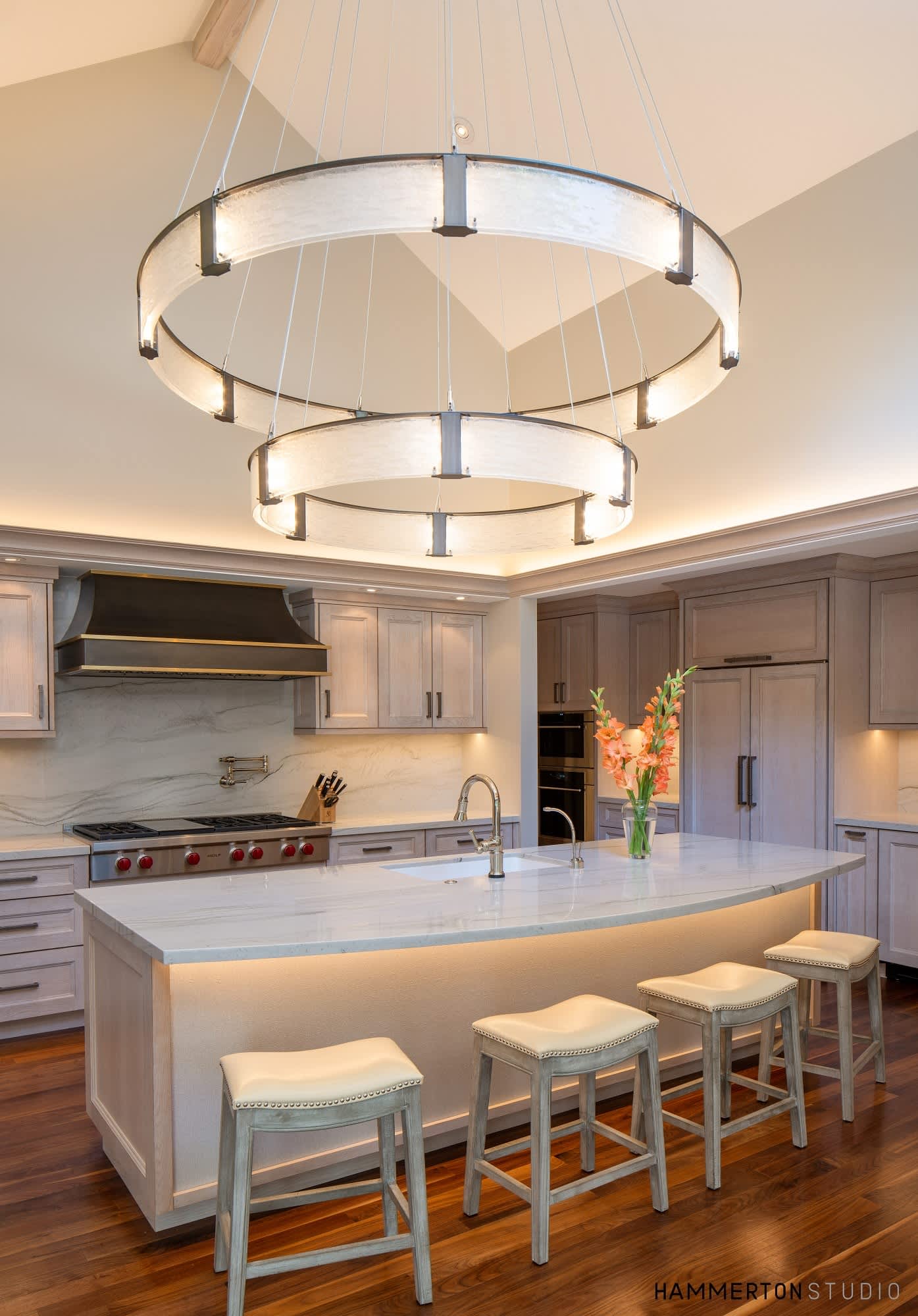 Parallel 60" Wide LED Ring Chandelier