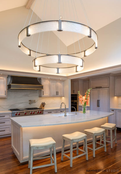 Parallel 60" Wide LED Ring Chandelier