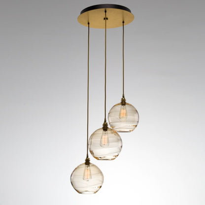 Hammerton Studio Terra 21" Wide Artisan Crafted Optic Glass 3 Light Pendant