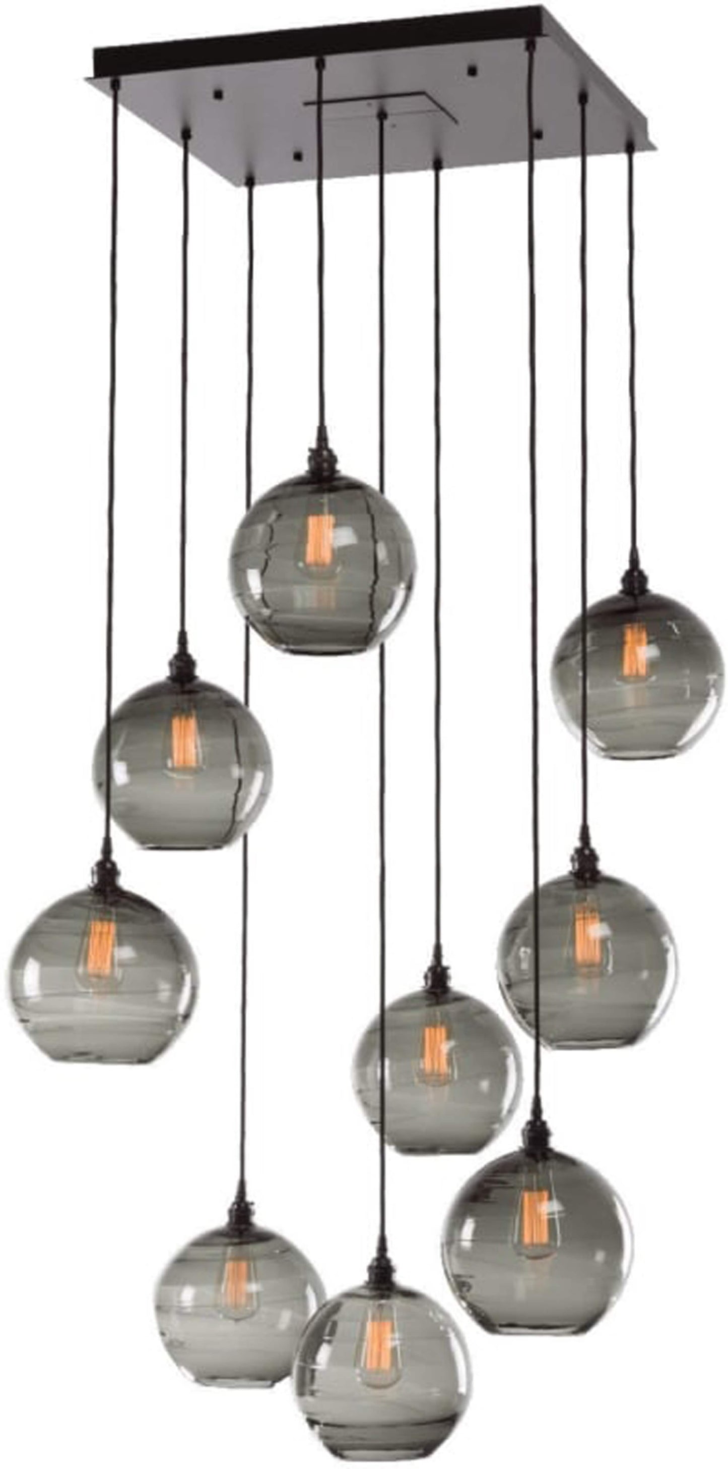 Terra 31" Wide Artisan Crafted Optic Glass 9 Light Pendant