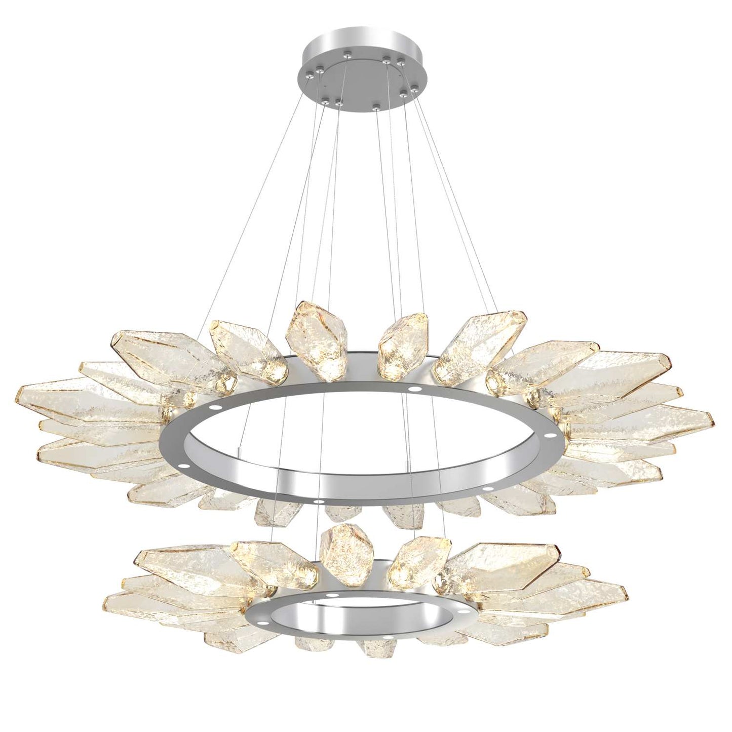 Rock Crystal 56" Wide LED Ring Chandelier