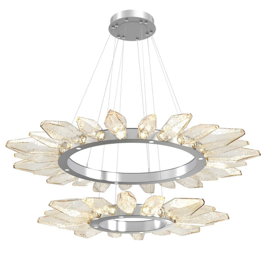 Rock Crystal 56" Wide LED Ring Chandelier