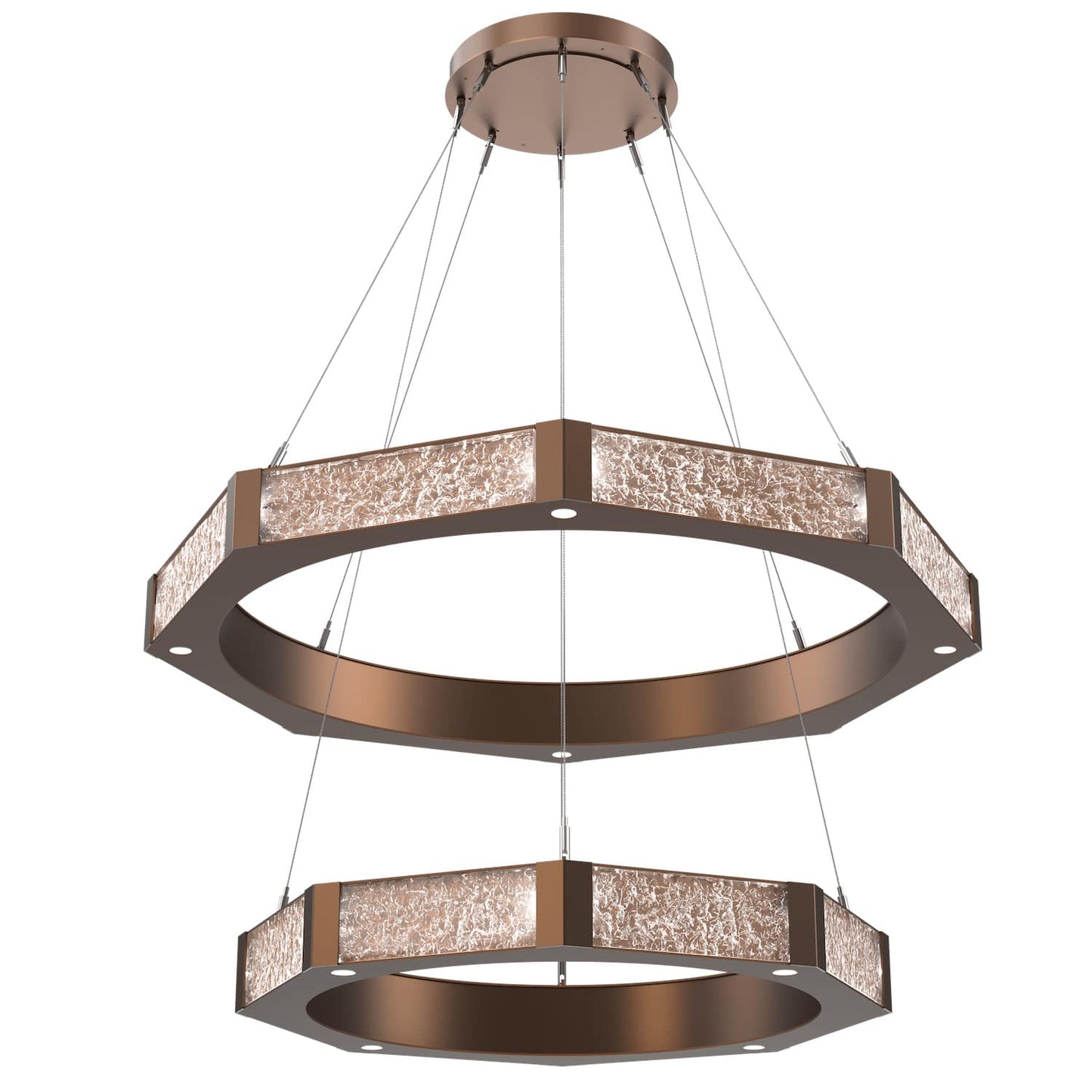 Glacier 40 Light 48" Wide LED Ring Chandelier