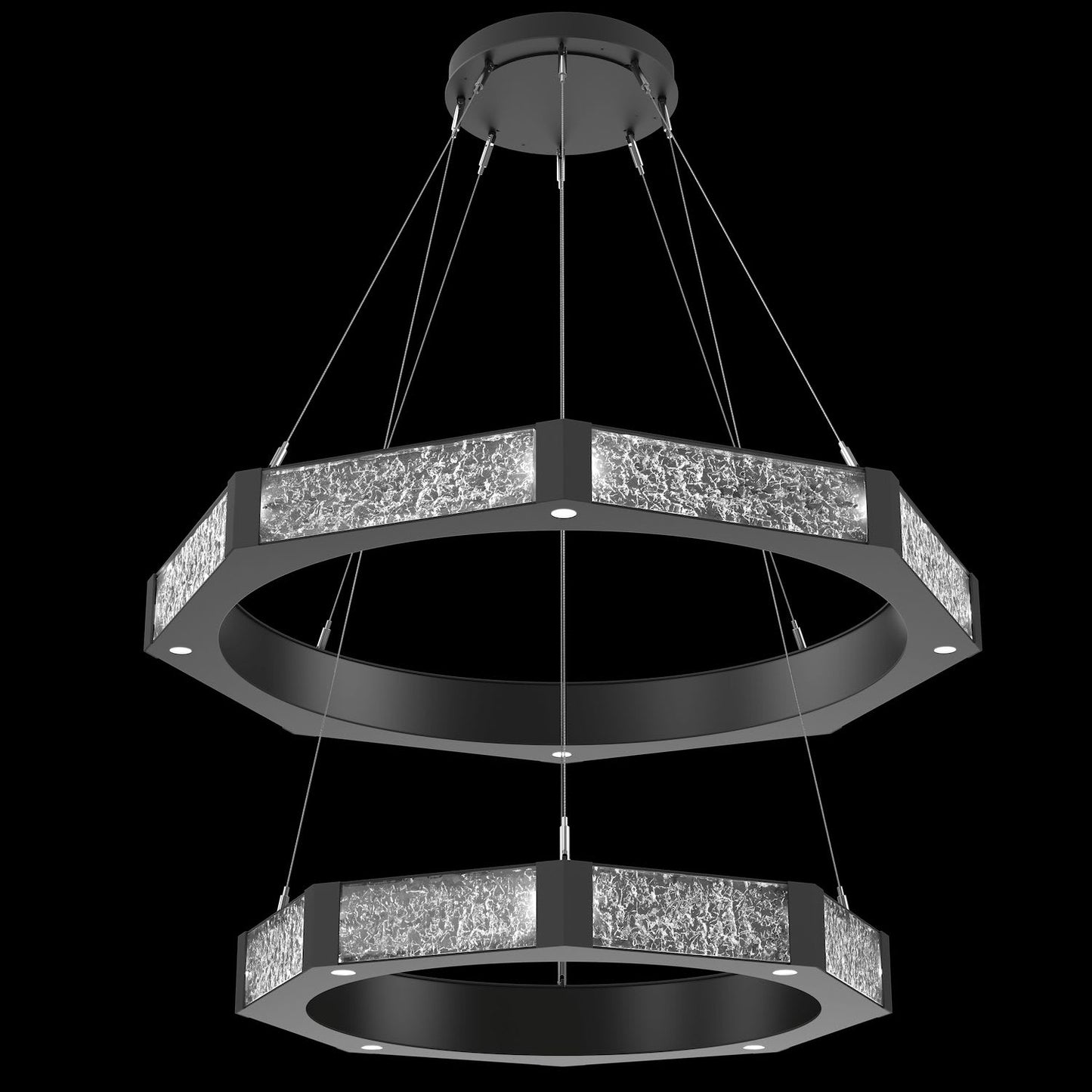 Glacier 40 Light 48" Wide LED Ring Chandelier