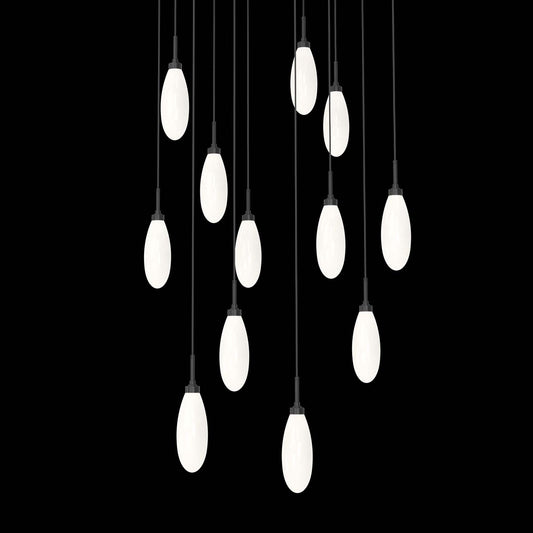 Fiori 12 Light 32" Wide LED Abstract Multi Light Pendant - 3000K