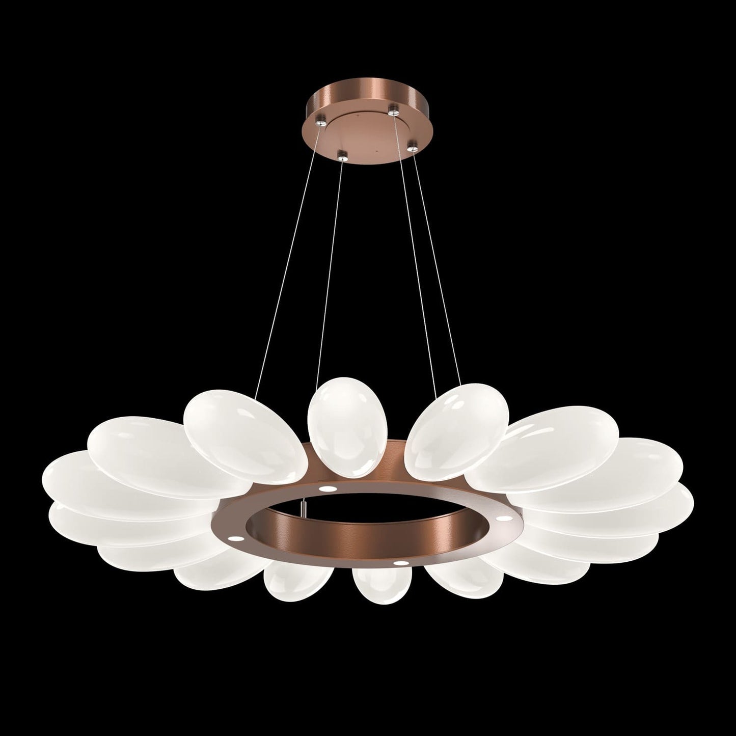Fiori 20 Light 38" Wide LED Ring Chandelier - 3000K