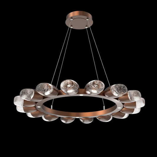 Pebble 16 Light 37" Wide LED Ring Chandelier - 2700K