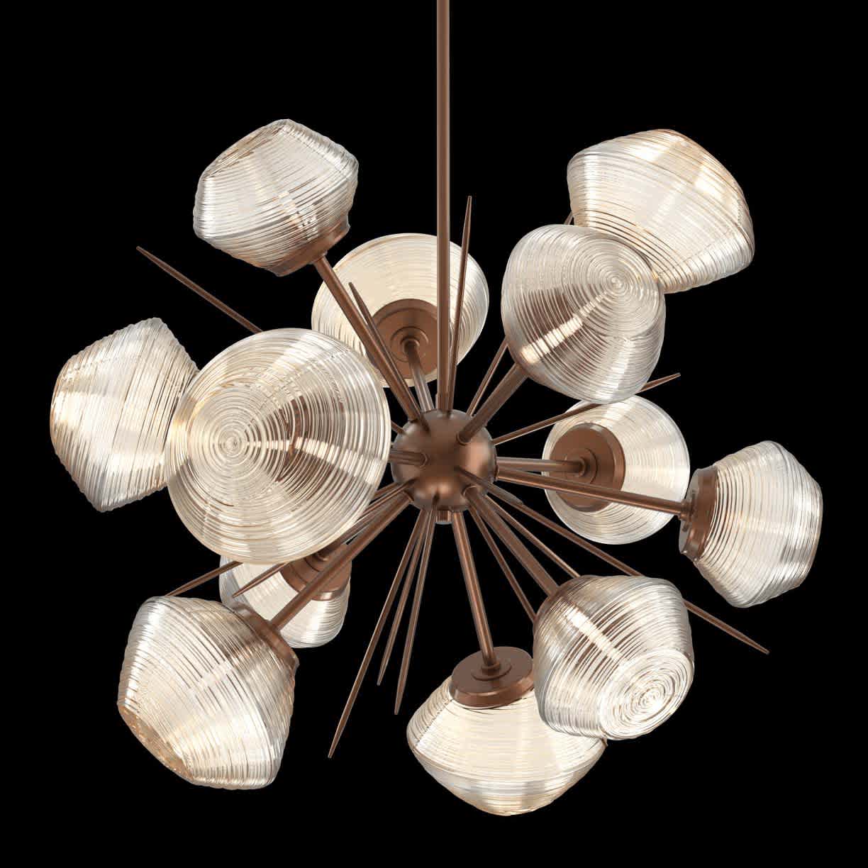 Mesa 12 Light 30" Wide LED Abstract Sputnik Chandelier - 3000K