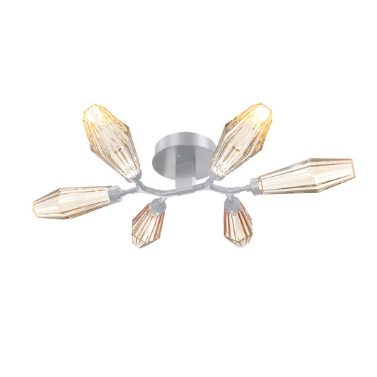 Aalto 6 Light 35" Wide LED Semi-Flush Ceiling Fixture - 3000K