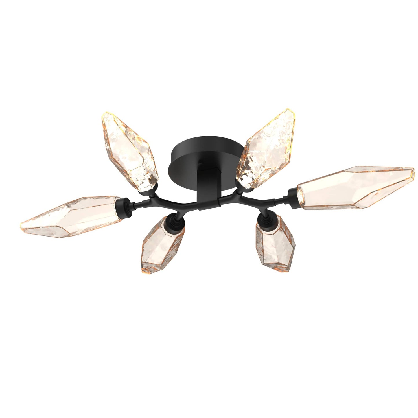 Rock Crystal 6 Light 37" Wide LED Semi-Flush Ceiling Fixture - 2700K