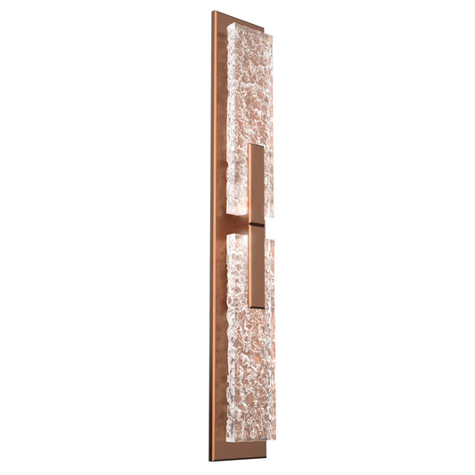 Glacier 33" Tall LED Wall Sconce with Glacier Clear Glass Shades