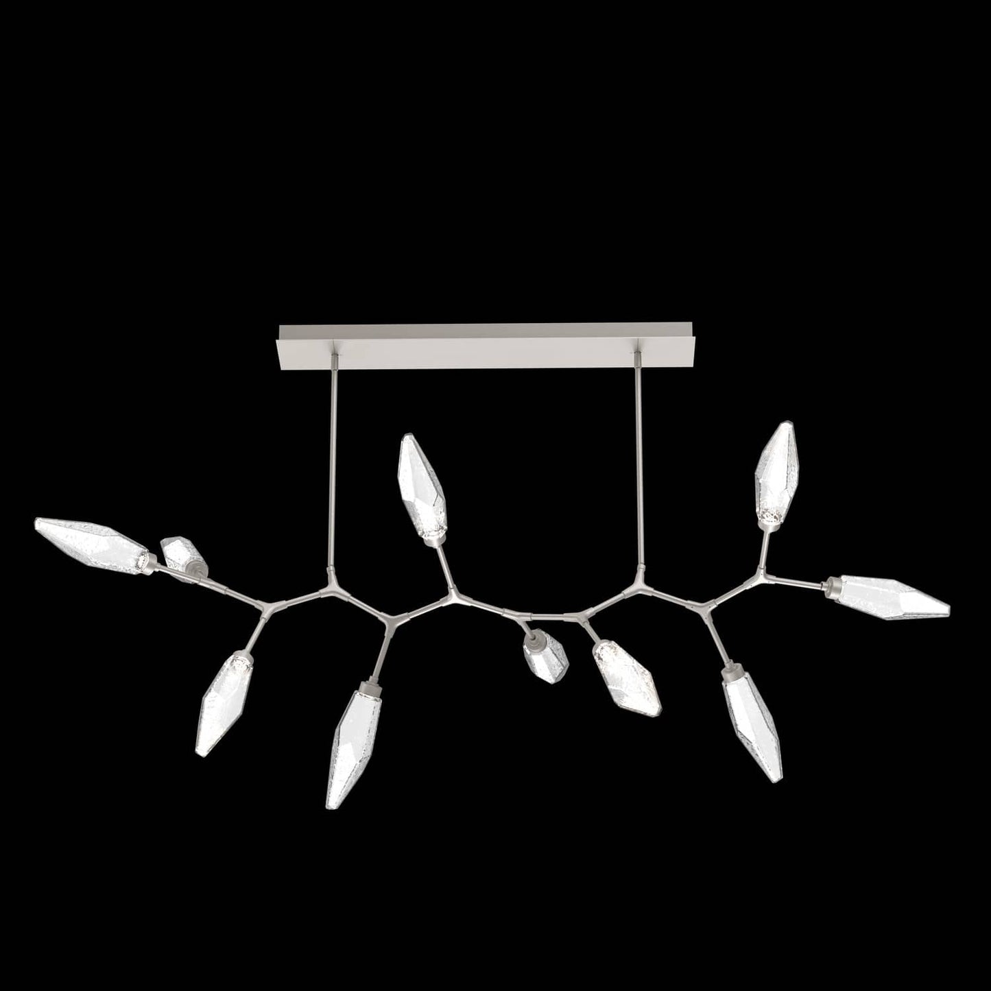 Rock Crystal 10 Light 68" Wide LED Abstract Chandelier - 3000K