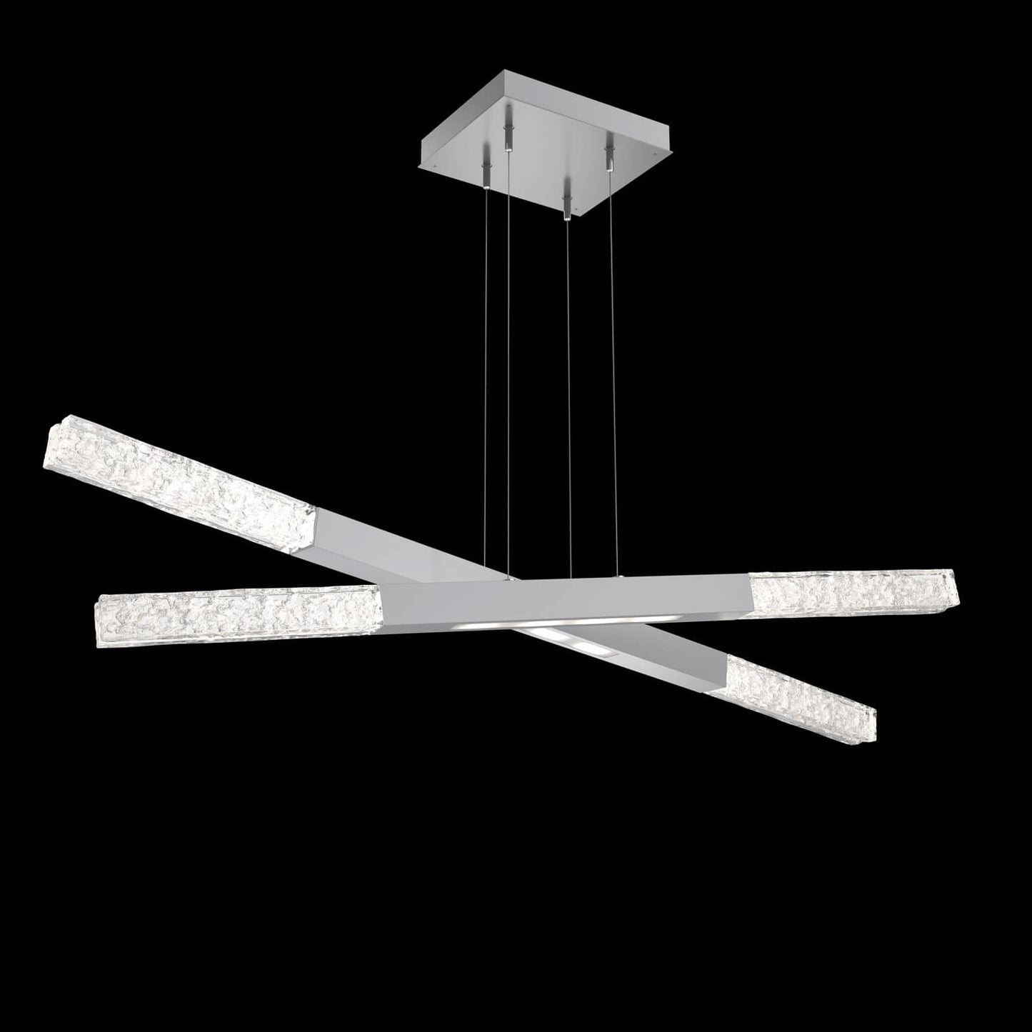 Axis 12 Light 48" Wide LED Abstract Linear Chandelier - 3000K