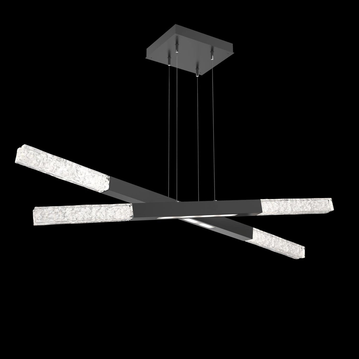 Axis 12 Light 48" Wide LED Abstract Linear Chandelier - 2700K