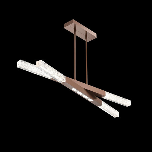 Axis 8 Light 51" Wide LED Abstract Linear Chandelier - 2700K