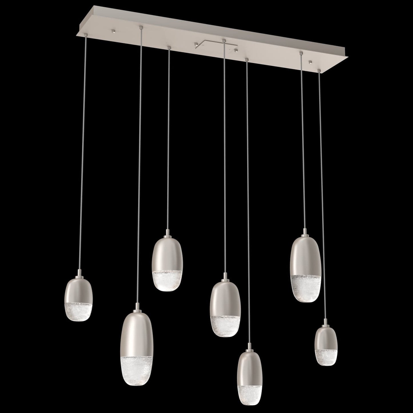 Pebble 7 Light 46" Wide LED Linear Chandelier - 3000K
